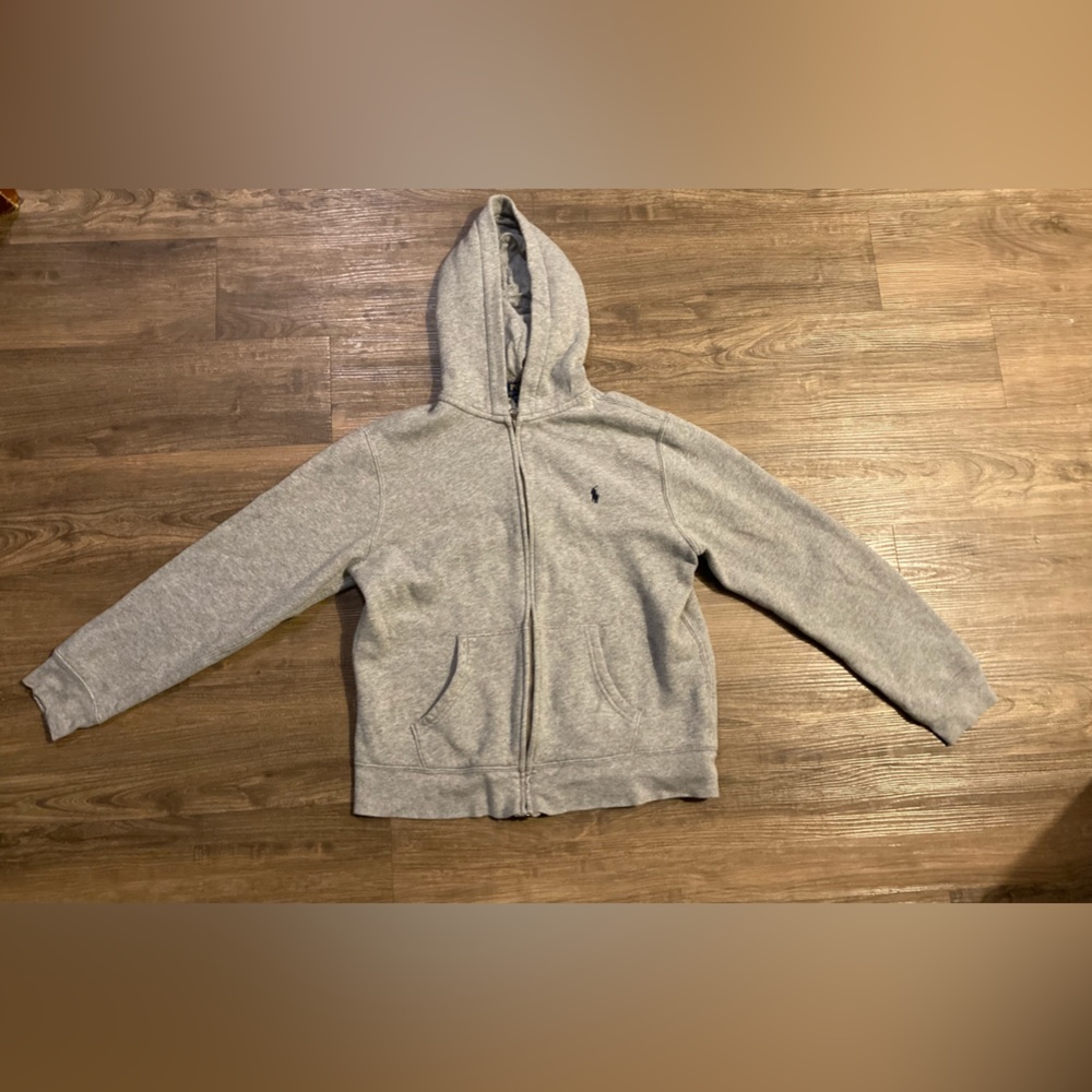Grey Polo Ralph kids hoodie
